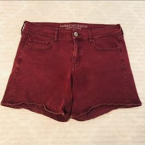American Eagle Outfitters Burgundy Midi Shorts 12